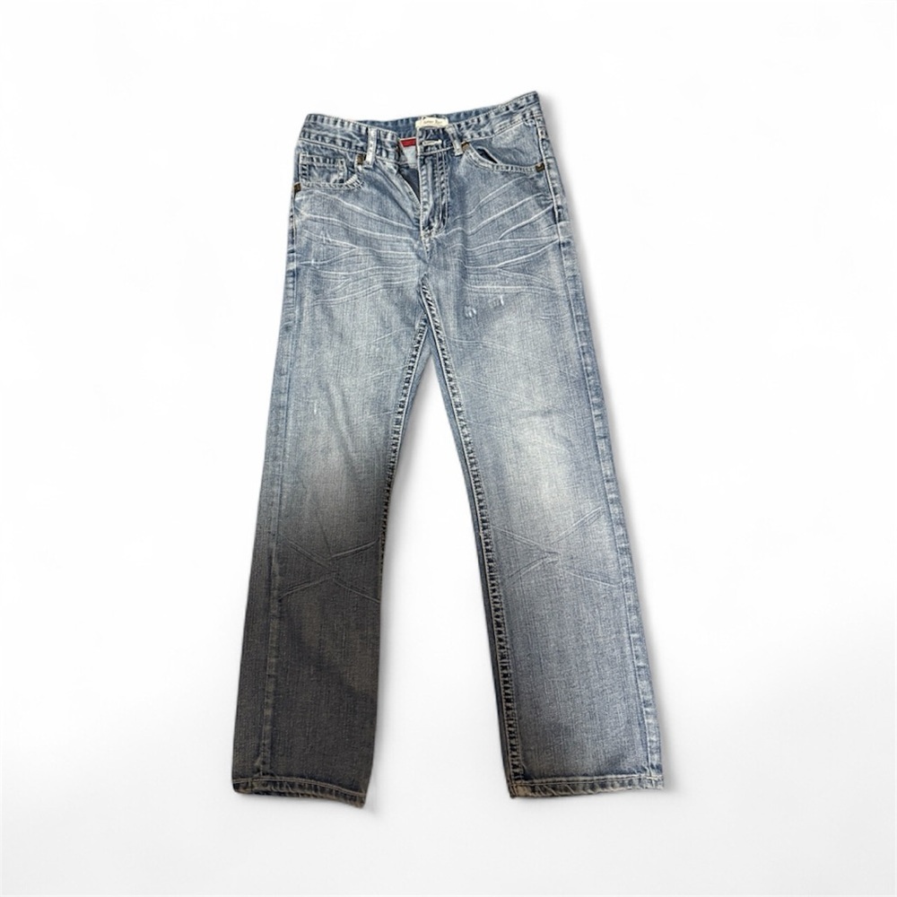 NWOT Antique Rivet Red and Blue Denim Jeans